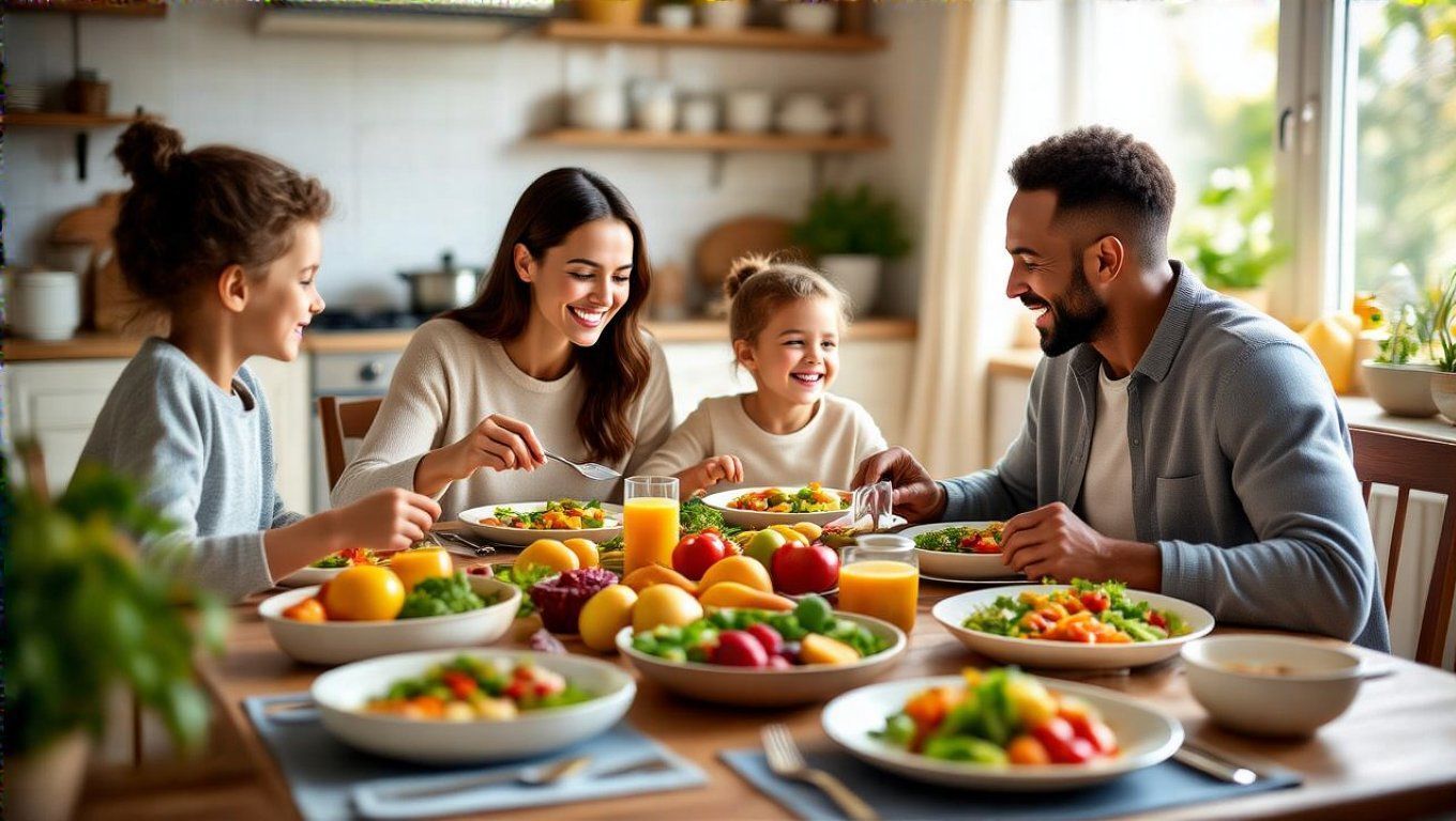 A családi étkezések erősítik a kapcsolatok és a kommunikációt.