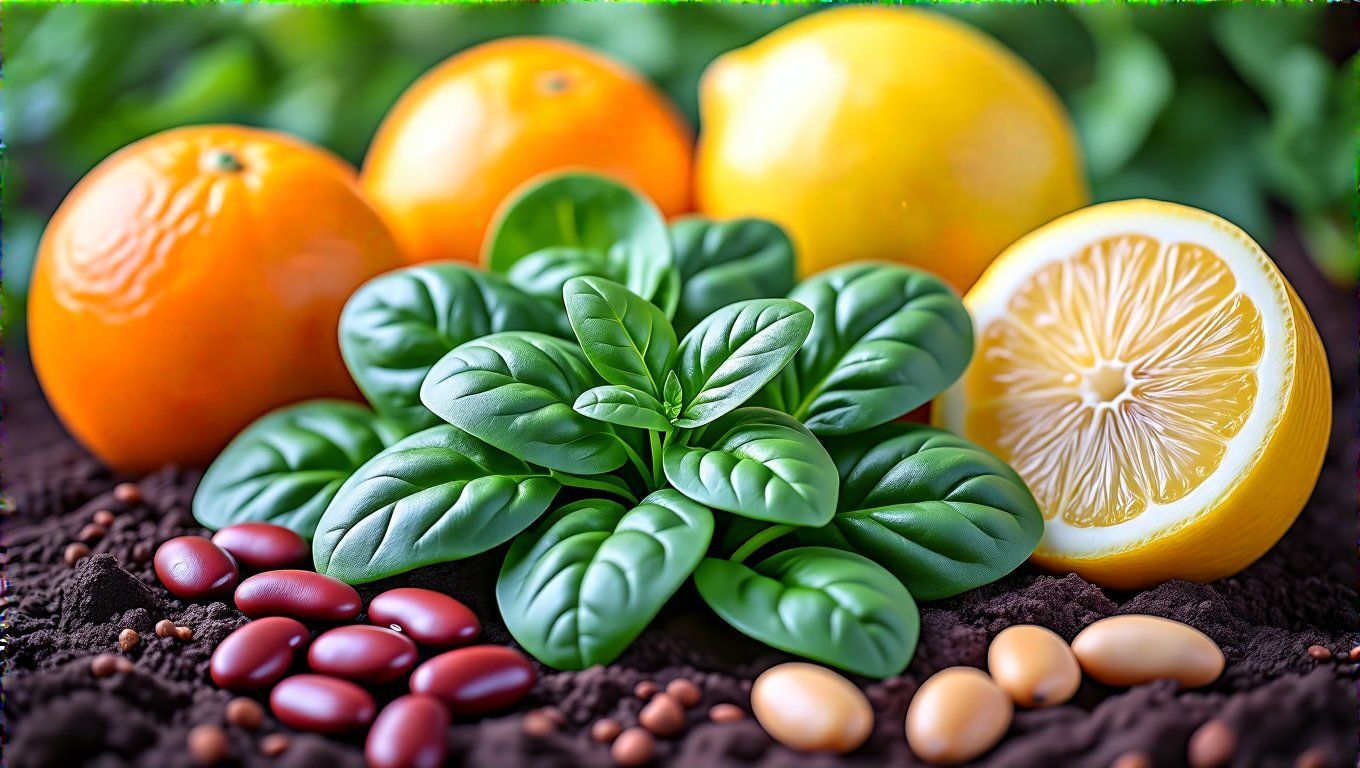 A C-vitamin segíti a vas felszívódását a szervezetben.