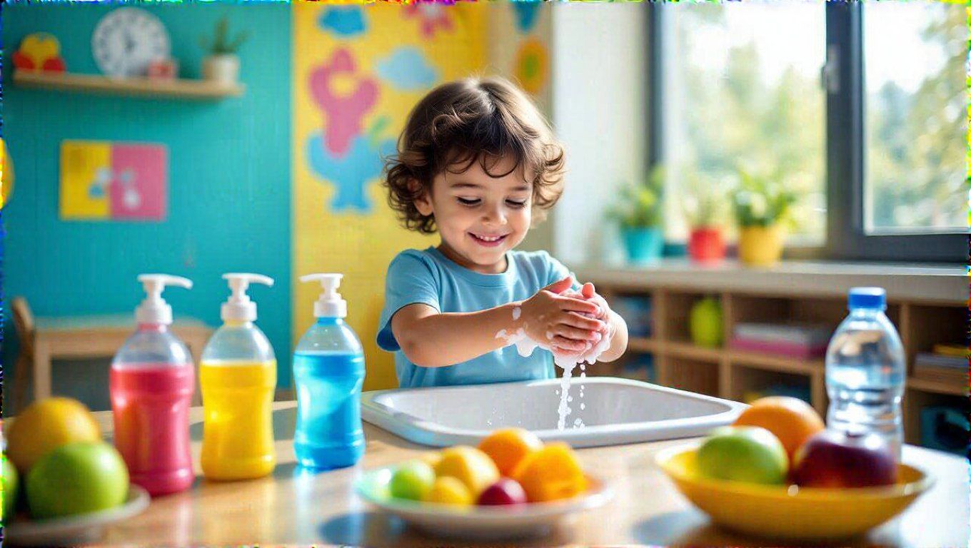 A kézmosás csökkenti a fertőzések terjedését iskolában.