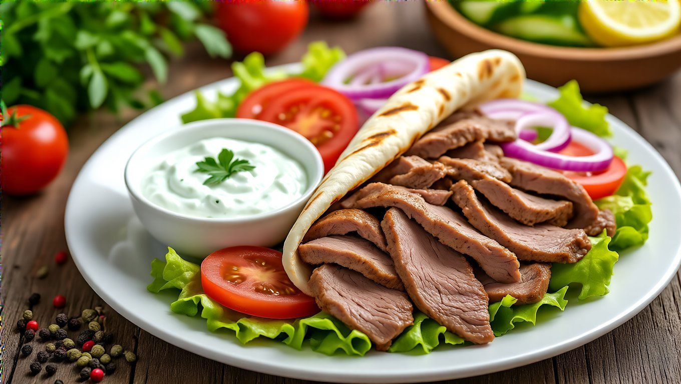 A gyros a görög street food egyik legismertebb típusa.