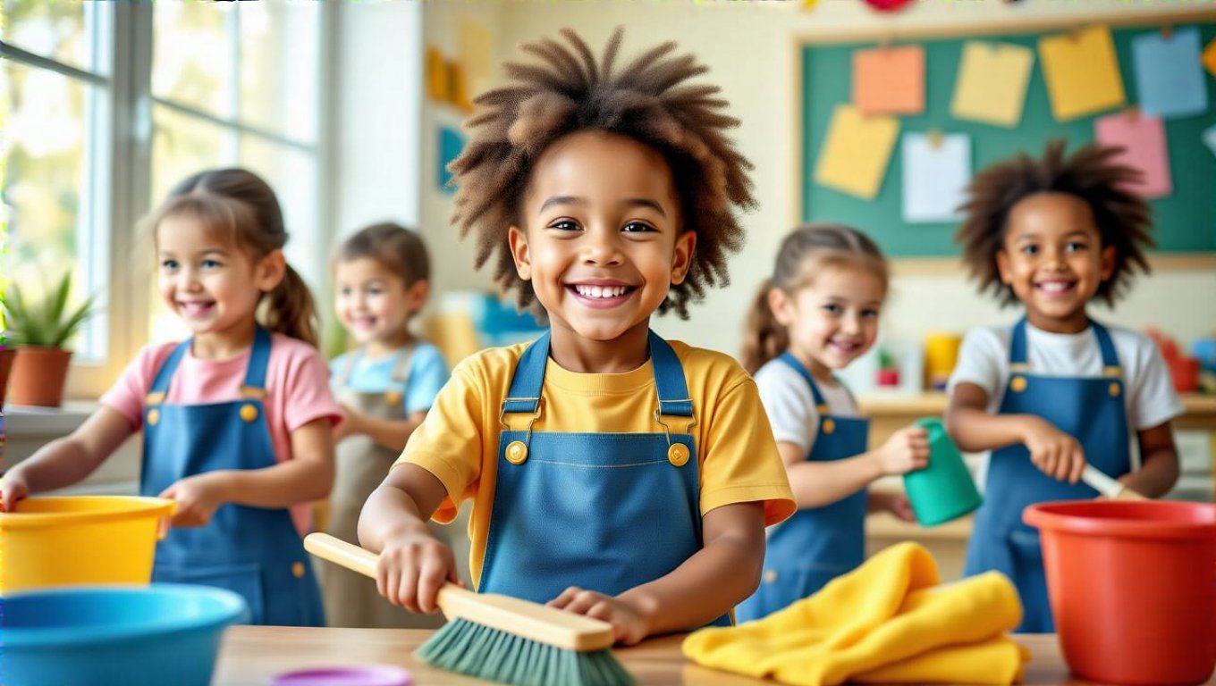 A kisiskolások már képesek egyszerű feladatok elvégzésére.