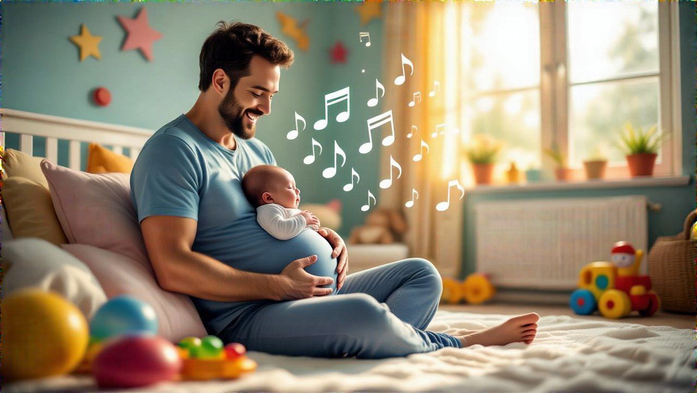 Az apák zenei részvétele erősíti a kötődést a babával.