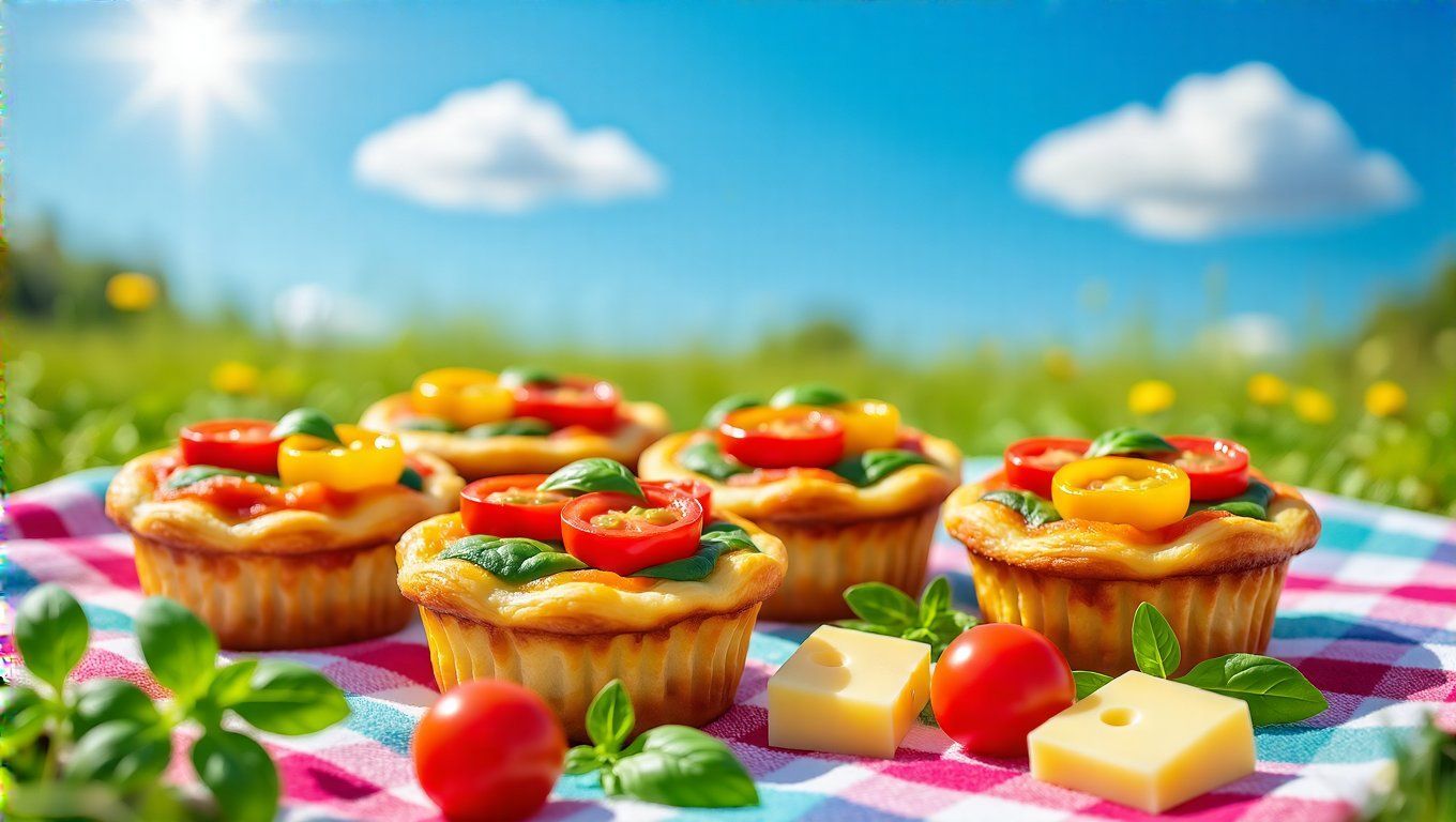 A mini pizzák zöldségekkel teli, tápláló és ízletes!