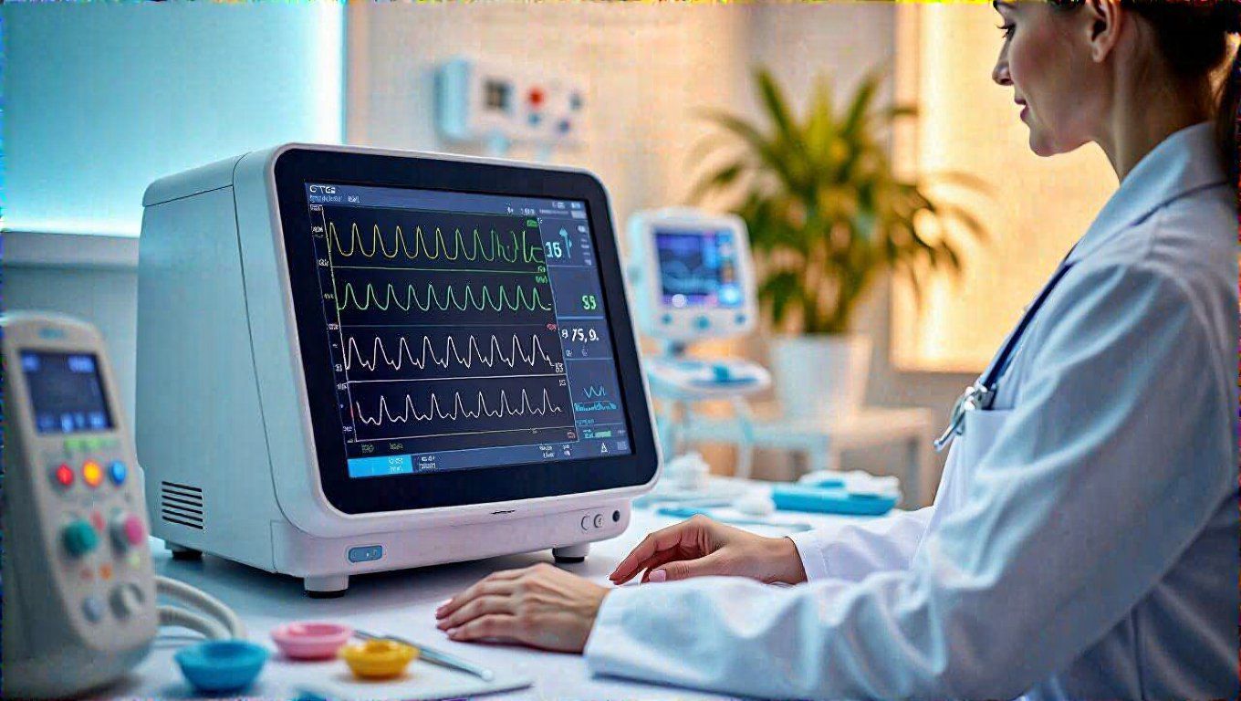 A CTG görbe a magzat állapotát és oxigénellátottságát jelzi.