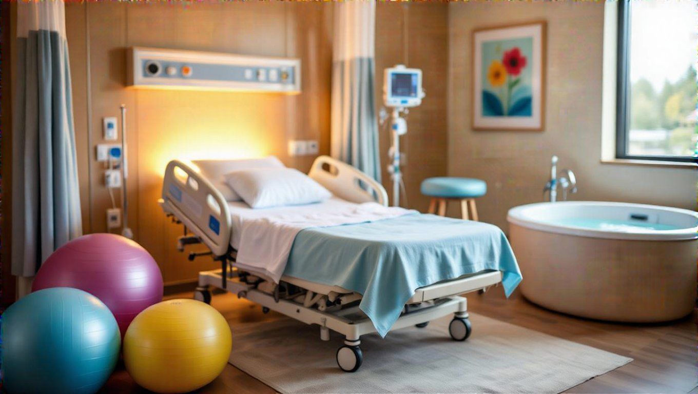 A szülőágy ergonomikus kialakítása segíti a kényelmet.