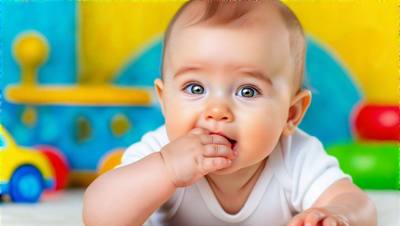 A kéz-száj koordináció kulcsszerepet játszik a baba fejlődésében.