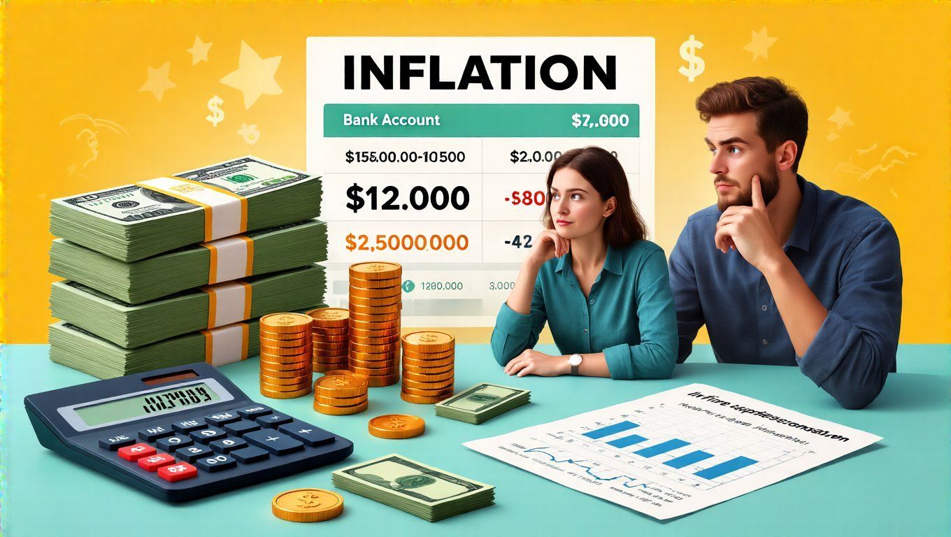 Az infláció csökkenti a bankszámla reálértékét.