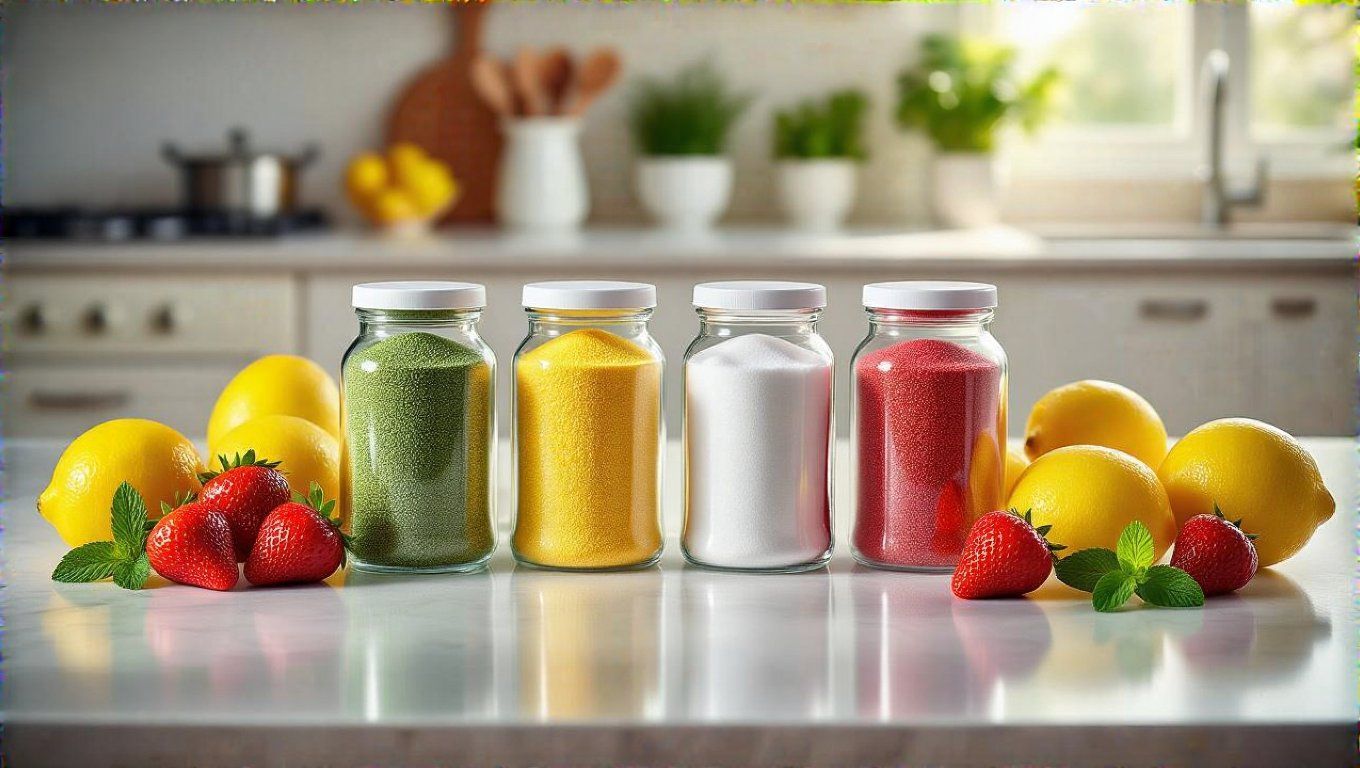 A sztívia természetes, míg az eritrit kalóriamentes édesítő.