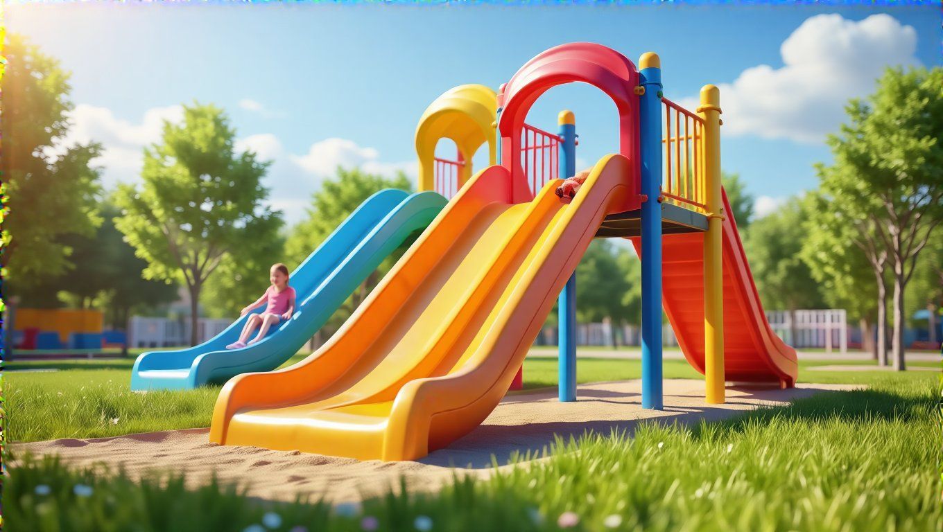 A csúszdák végén védőpárnák csökkenthetik a sérüléseket.