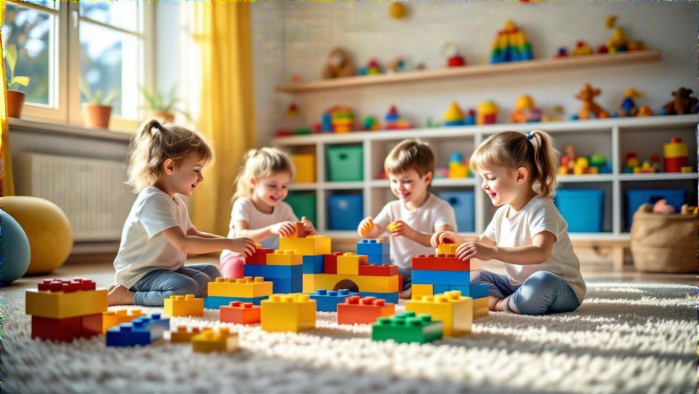 Az építőkockák fejlesztik a kreatív gondolkodást és tervezést.