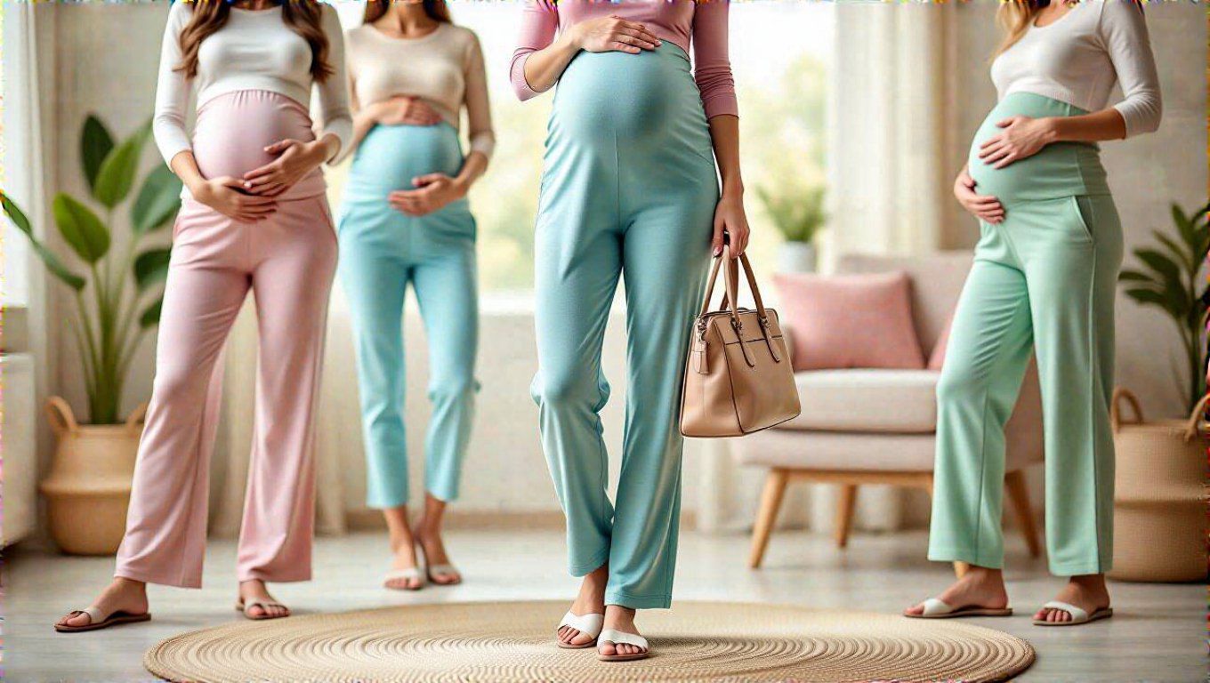 A kismama szövetnadrágok kényelmet és eleganciát kombinálnak.