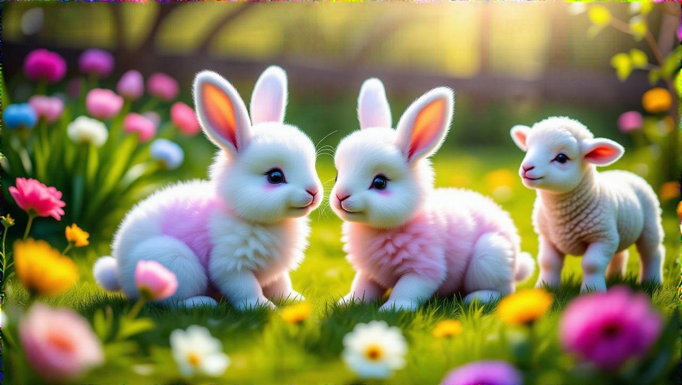 Pom-pom nyuszik és bárányok színes textúrákkal varázsolnak.