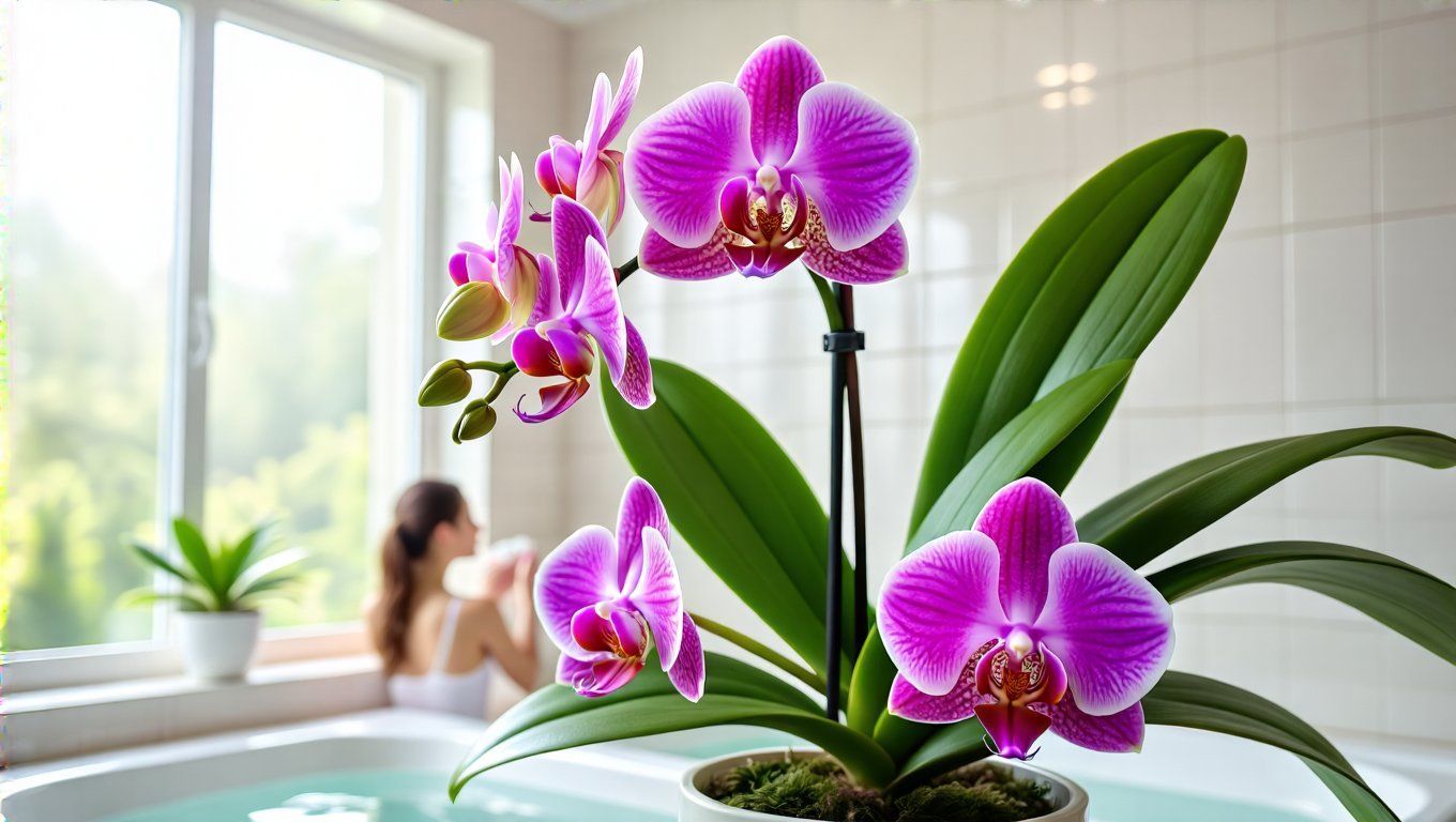 A Phalaenopsis orchidea virágai hónapokig tartanak el.