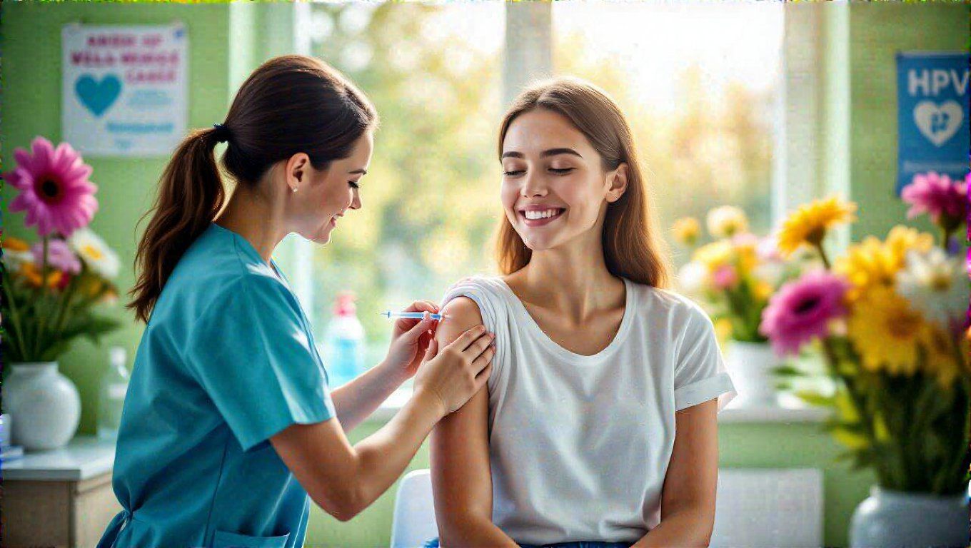 A HPV elleni védőoltás csökkenti a méhnyakrák kockázatát.