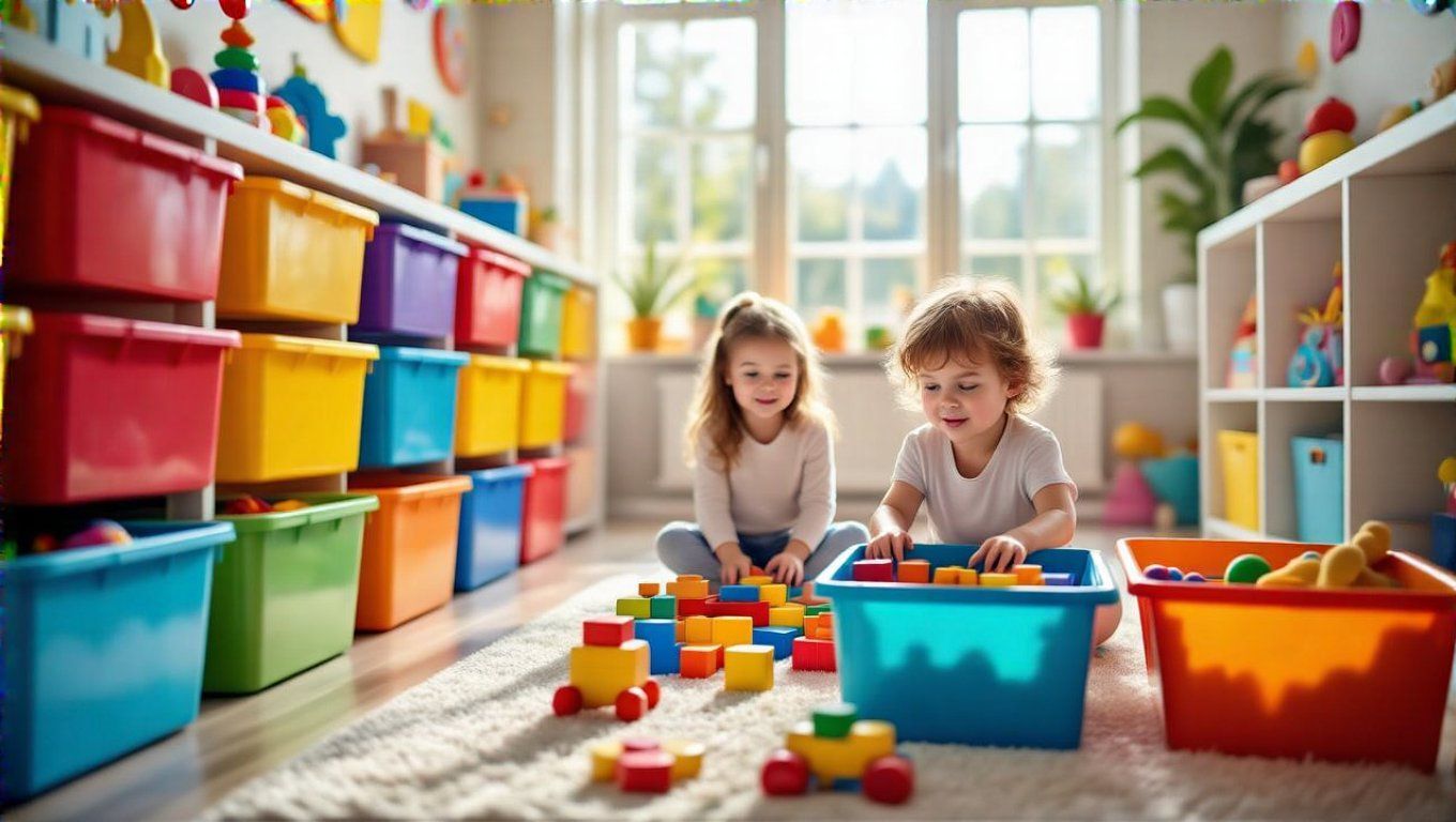 A játékok megfelelő csoportosítása segíti a gyerekek fejlődését.