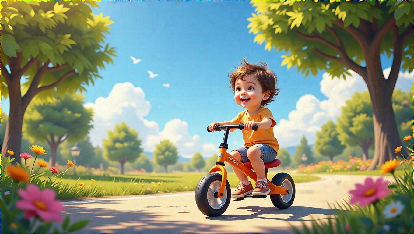 A háromkerekű roller javítja a gyerekek egyensúlyérzékét.