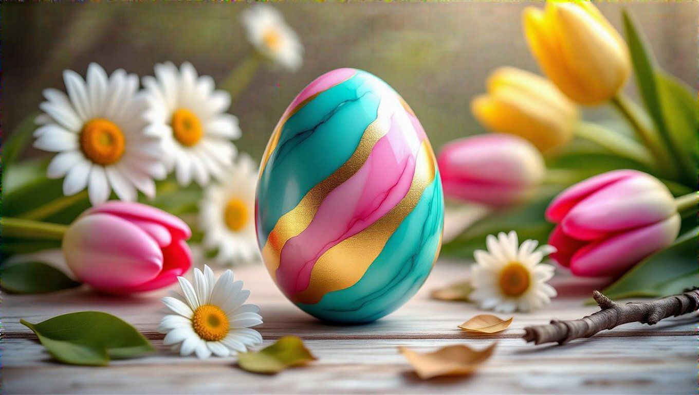 A befejező simítások kiemelik a tojás szépségét.