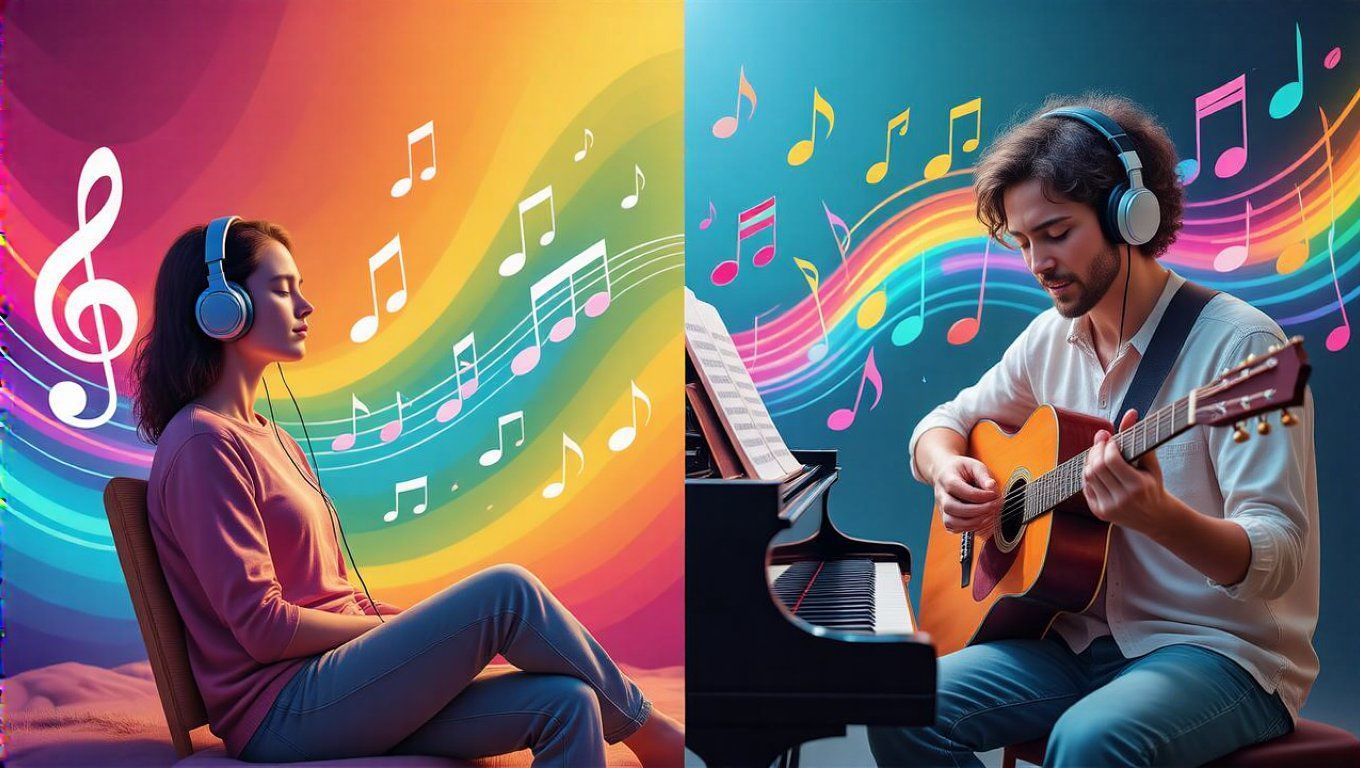 A zenélés aktív agyi működést igényel, a zenehallgatás passzív.