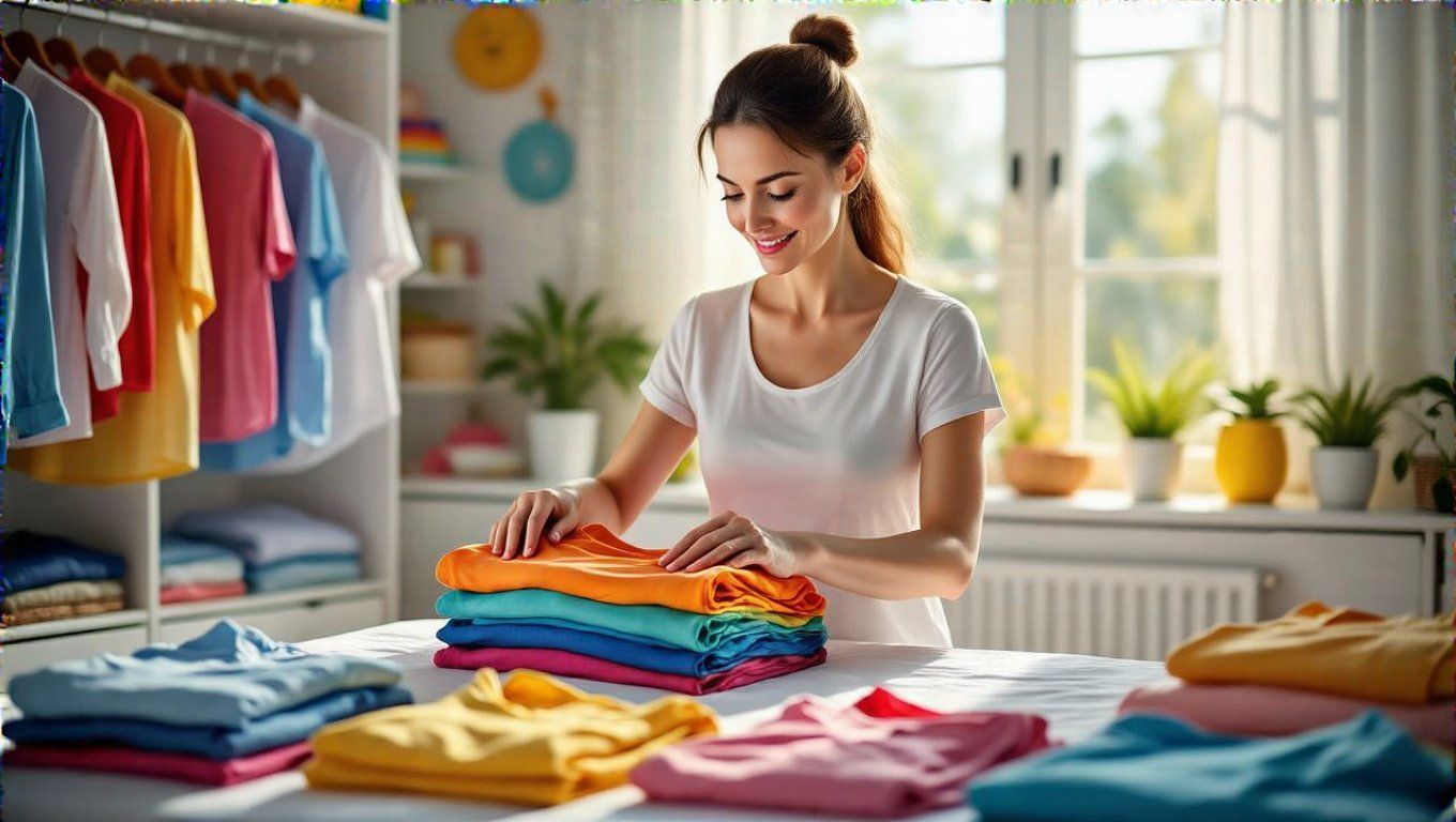 A póló hajtogatása gyorsan rendet teremt a szekrényben.