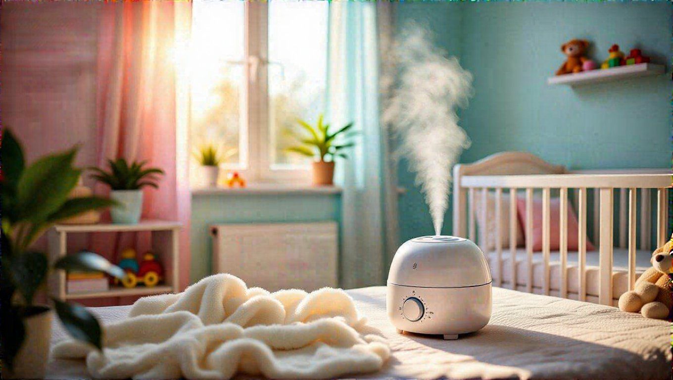 A párásítás segíti a baba orrjáratainak tisztulását.