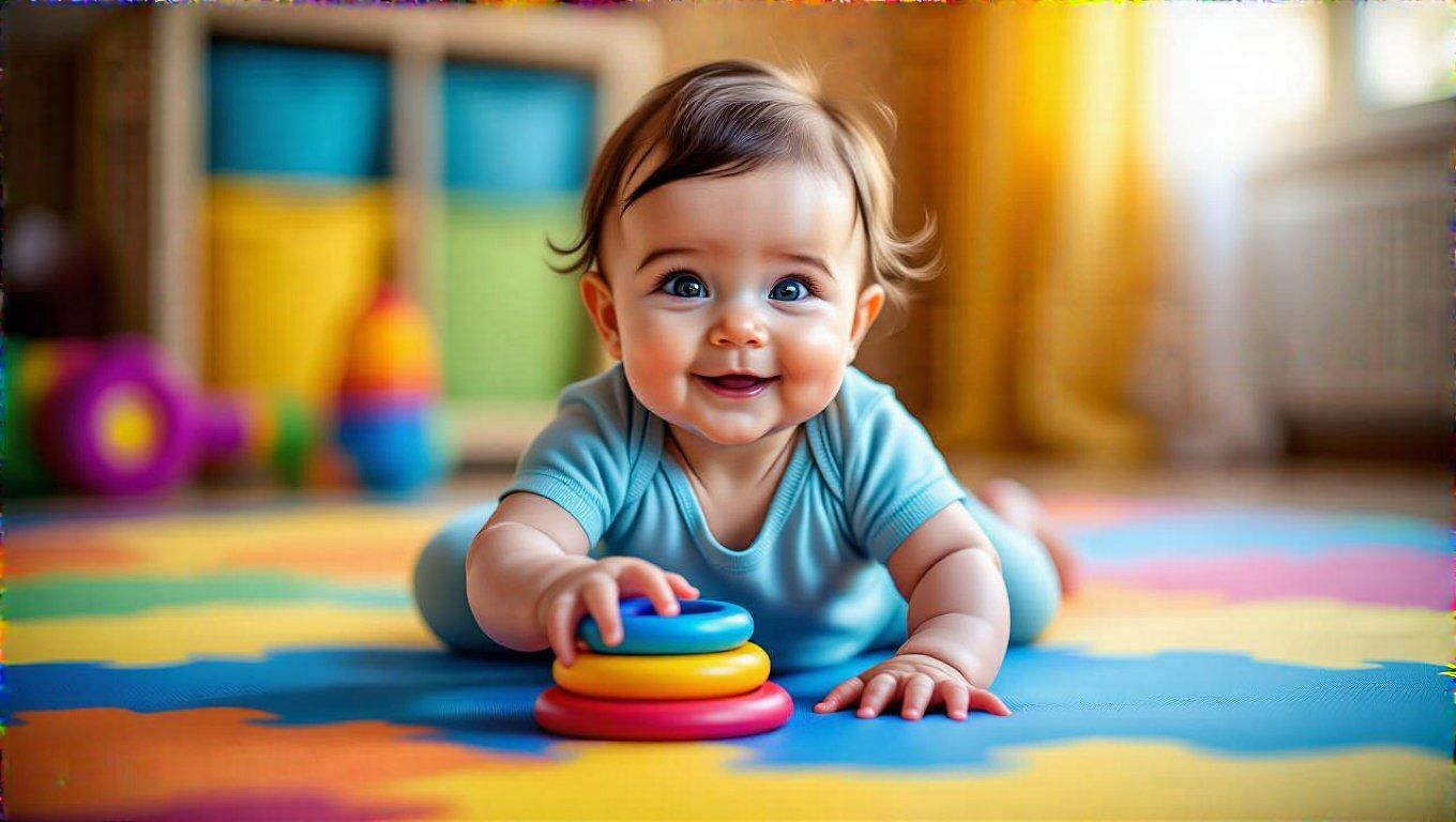 A babák a mélységet észlelik, javul a koordinációjuk.