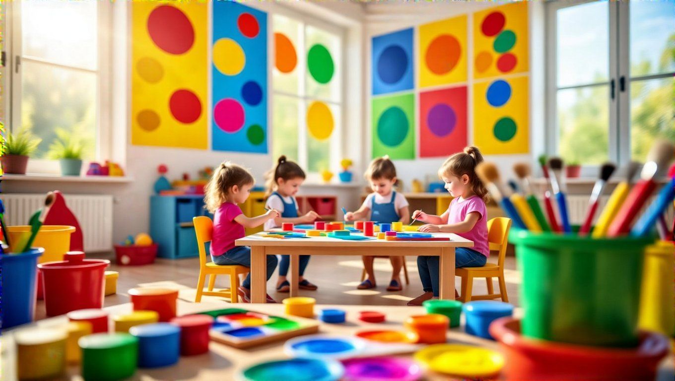 A színek tanítása játékos módszerekkel fejleszti a kreativitást.