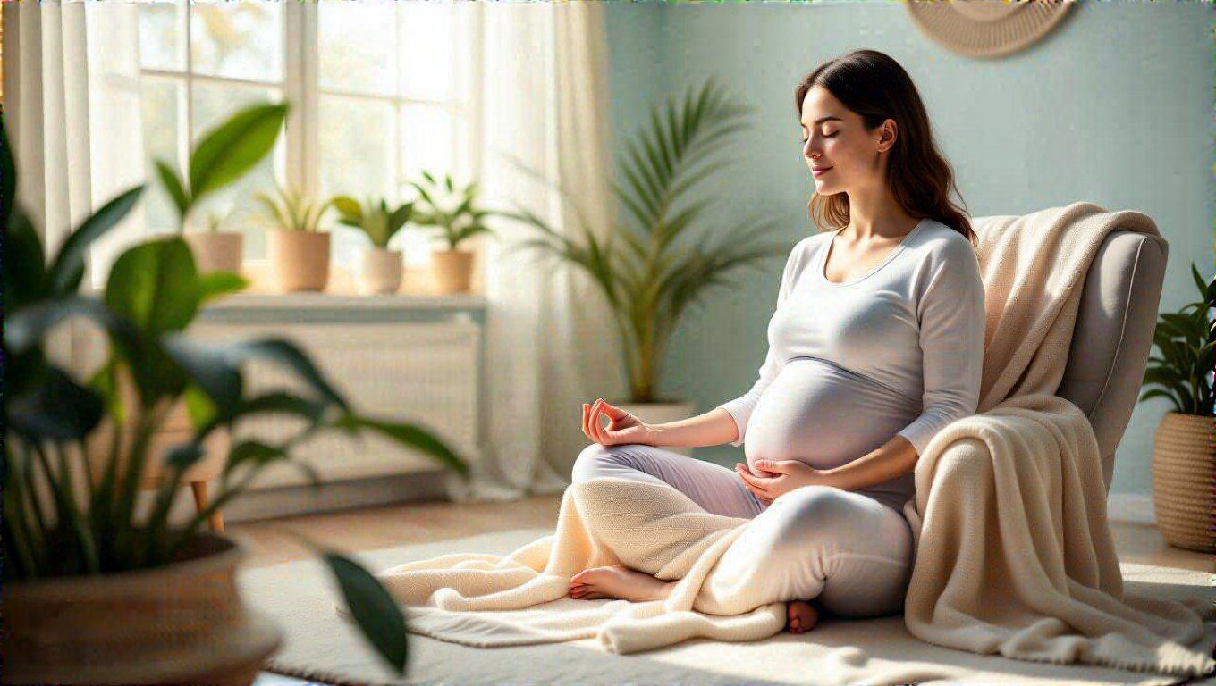 A relaxációs technikák segíthetnek csökkenteni a terhességi stresszt.