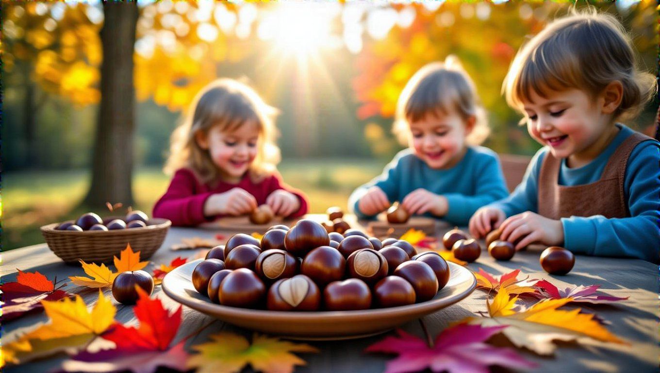 A gesztenye gyűjtése régi családi hagyomány Magyarországon.