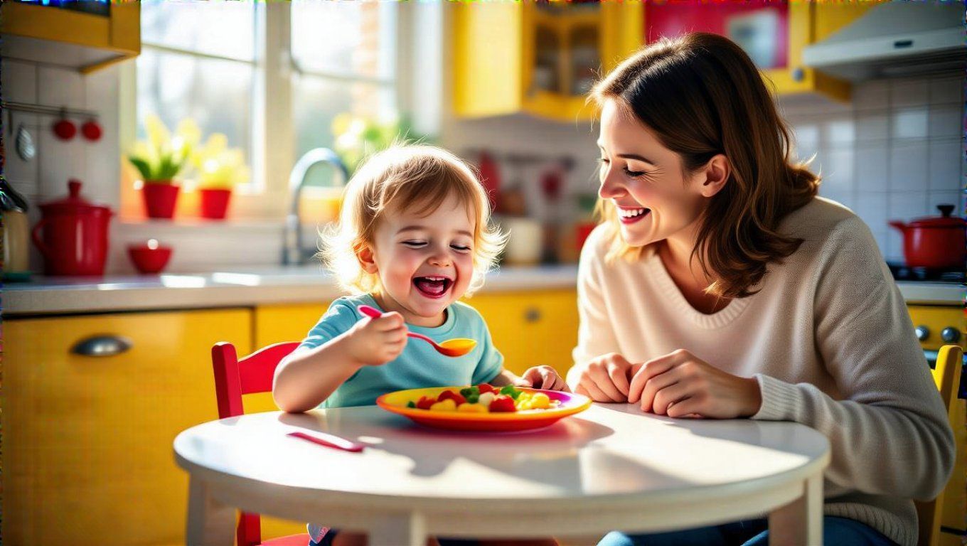 A szülő példaértékű, irányító szerepe kulcsfontosságú az önálló evésben.