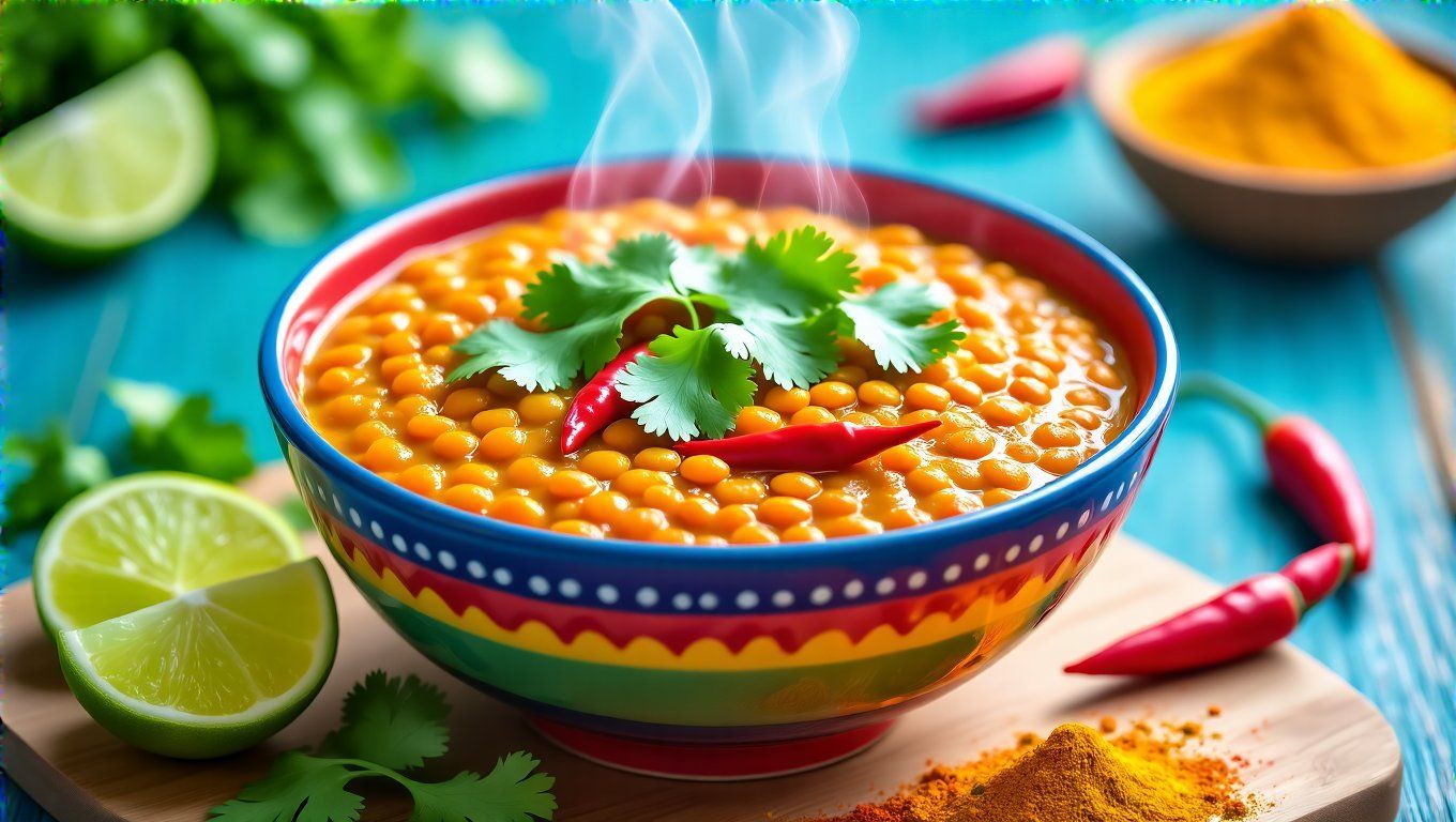 A vöröslencse dahl gazdag fűszerekben és tápanyagokban.