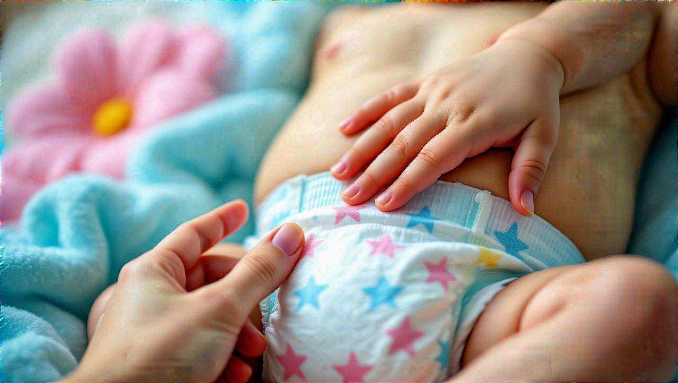 A vörös nyomok pelenkacsere szükségességére utalhatnak.