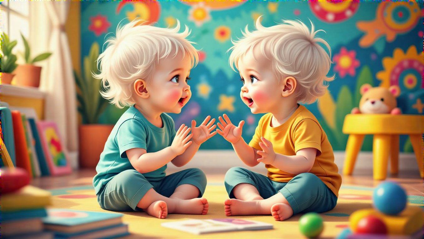 A logopédus segíthet az ikrek kommunikatív fejlődésében.