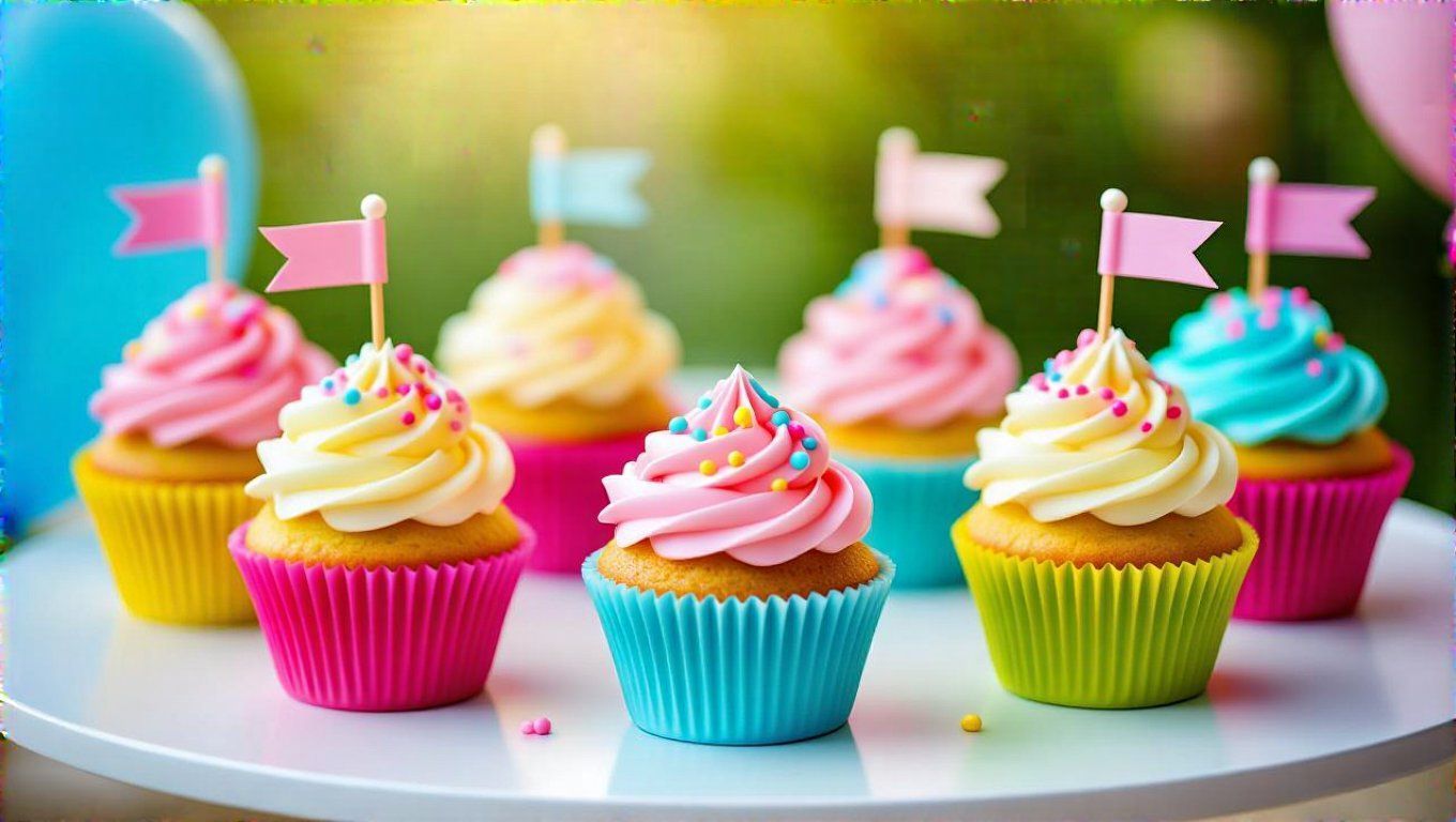 A cupcake-ek és muffinok színei árulkodnak a nemről.