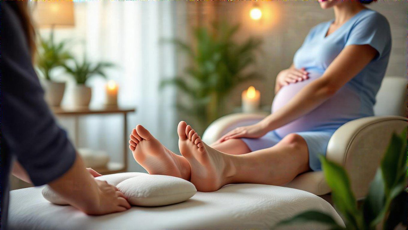 A várandós talpmasszázs segít a keringés javításában.