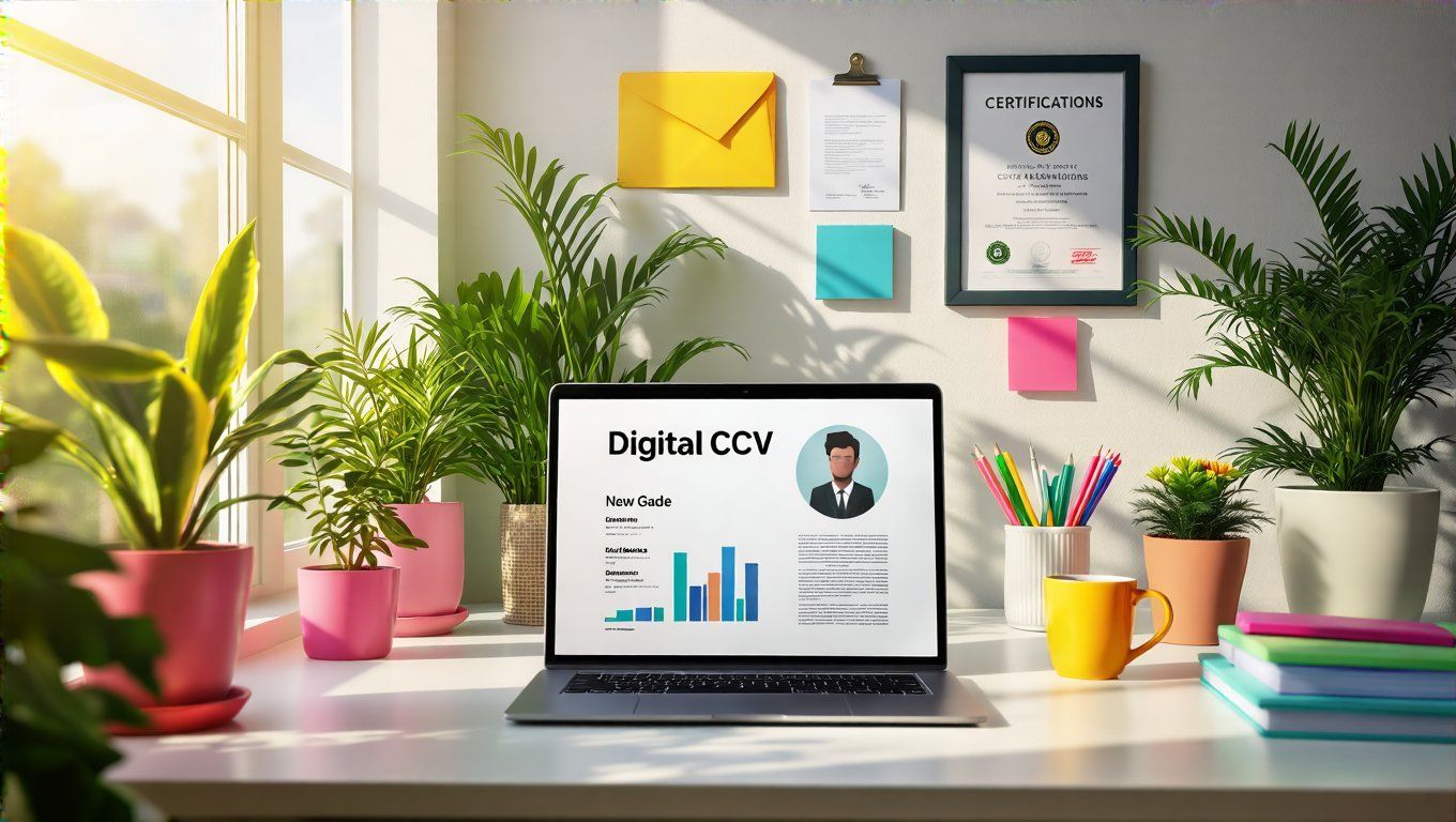 A digitális CV kreativitást és gyakorlati tapasztalatot tükröz.