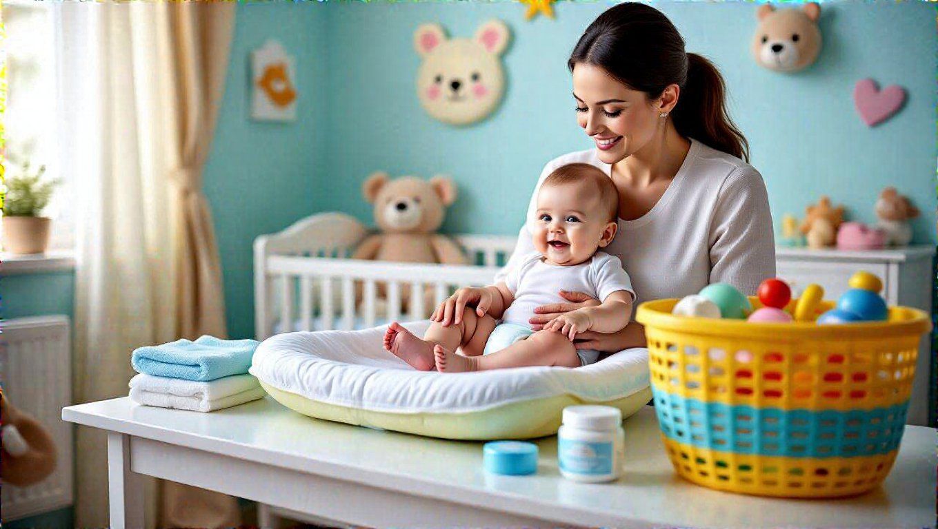 Rendszeres pelenkacsere és bőrápolás a kiütések megelőzésére.