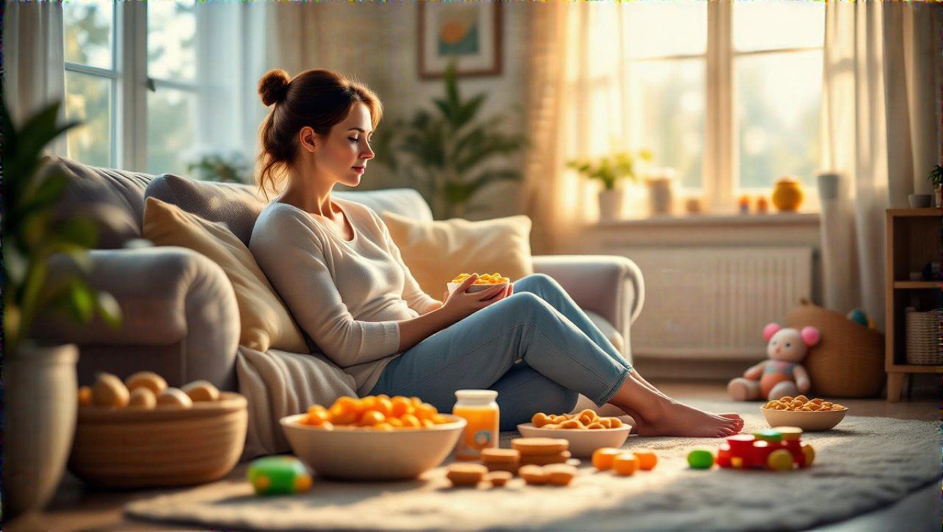 Az érzelmi evés gyakori anyai identitásválság tünete.