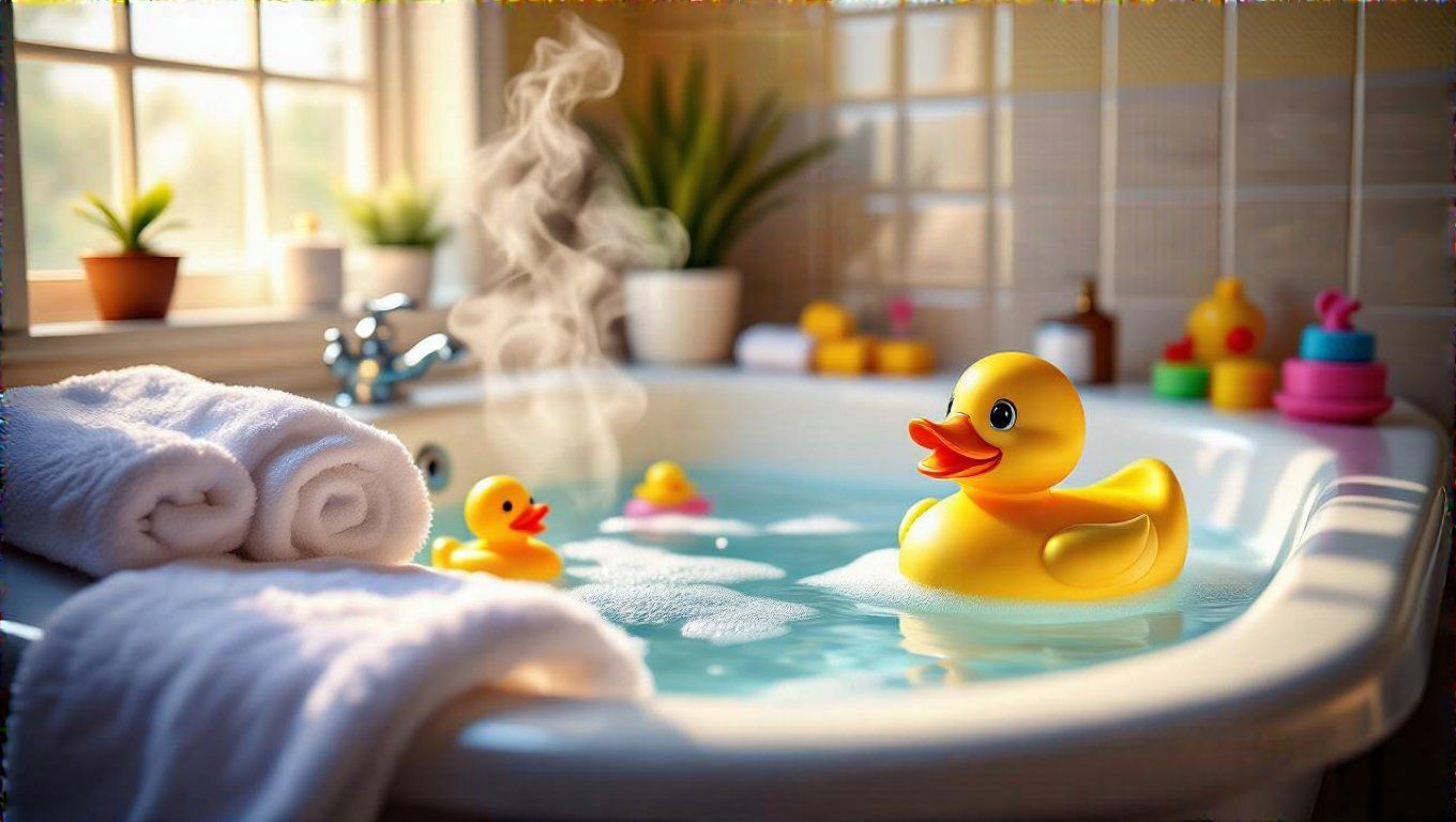 A fürdetés öröme a gyermekkel közösen felfedezhető.