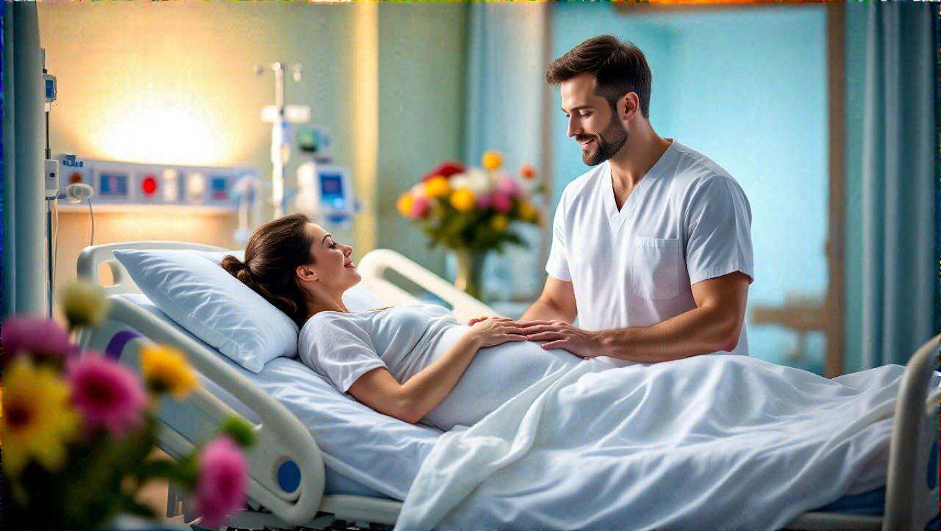 A császármetszés esetén az apa támogató szerepe kulcsfontosságú.