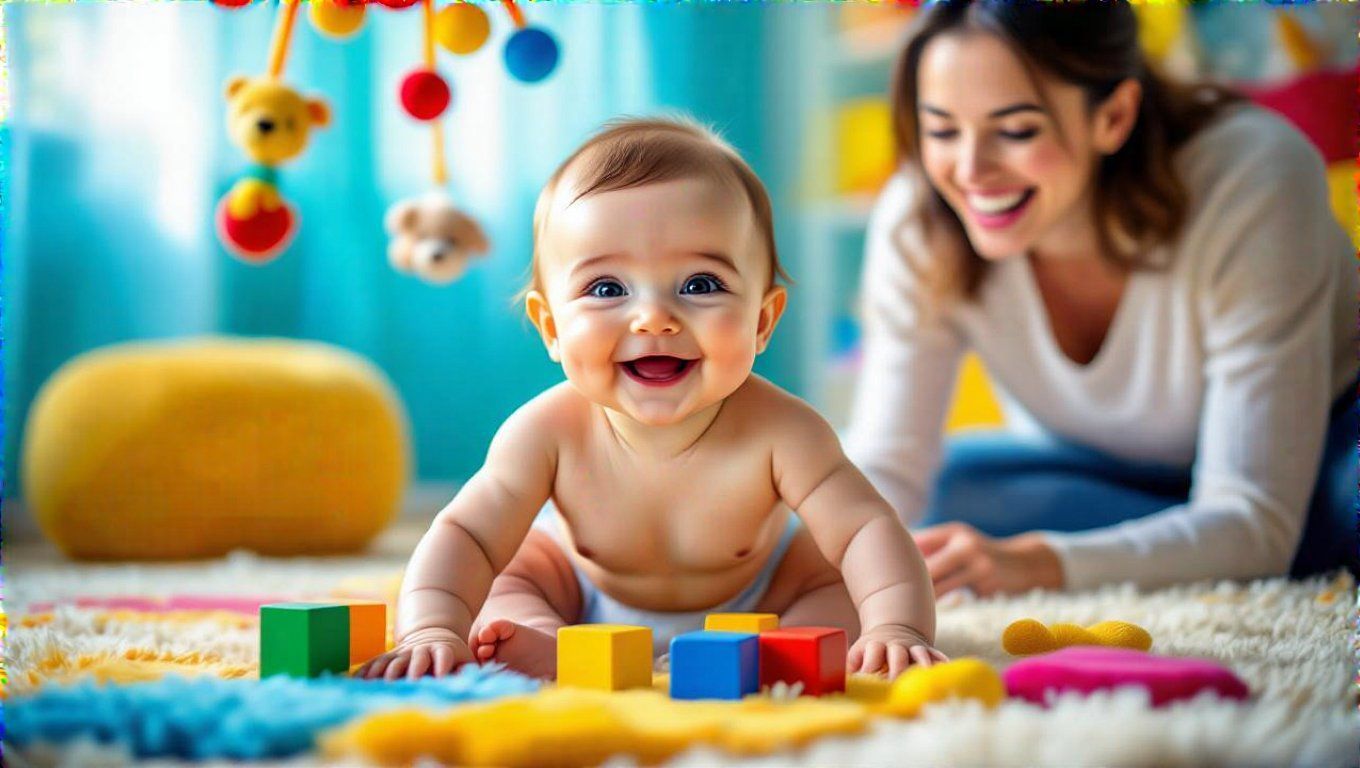 A mosolygó játékok javítják a baba szociális fejlődését.