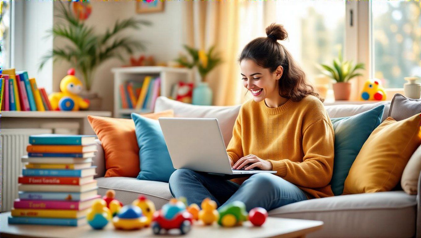 Online könyvek és játékok segítik a gyermek fejlődését.