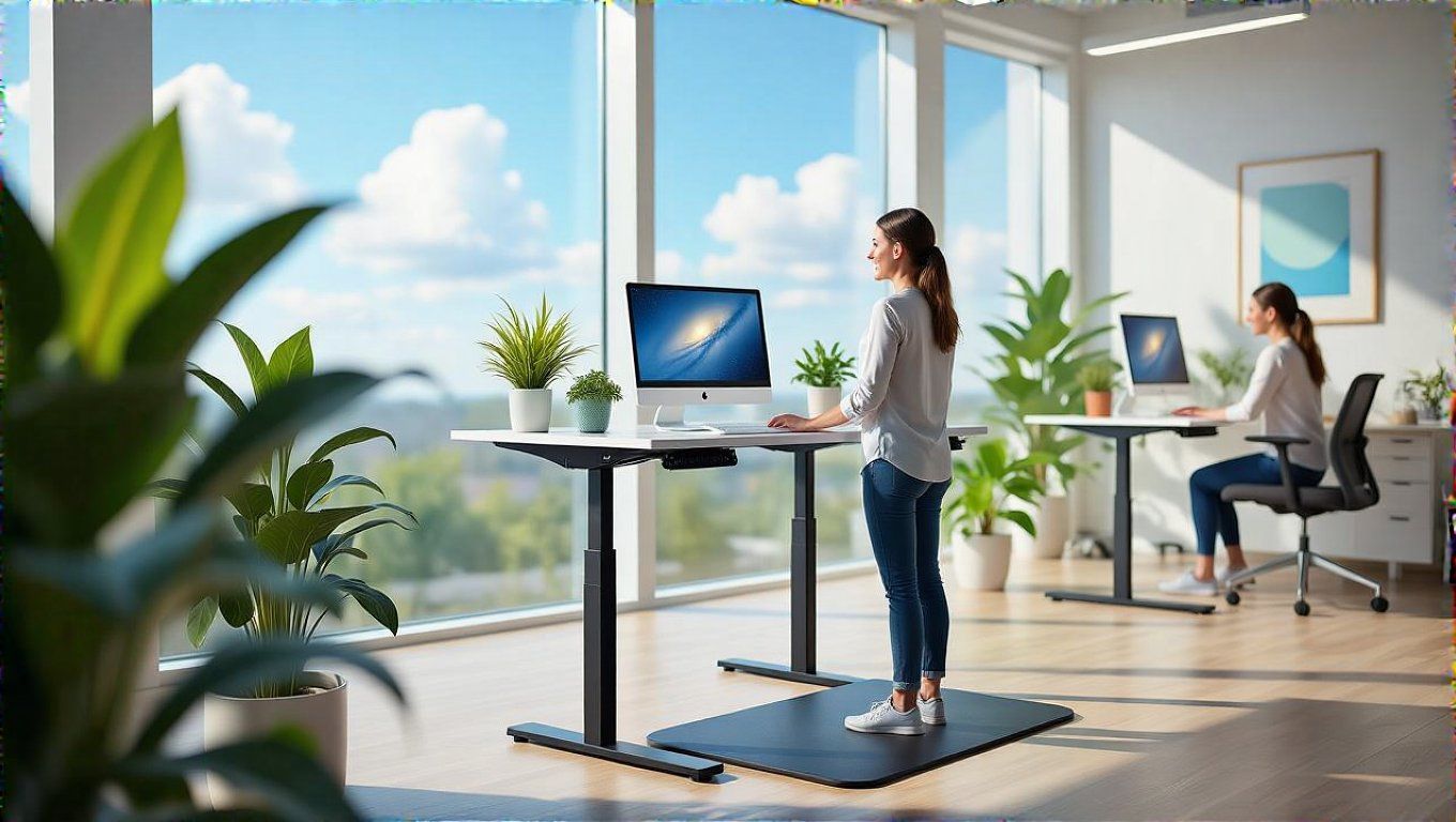 Az állómunka helyes ergonomikus kialakítása segíti az egészséget.
