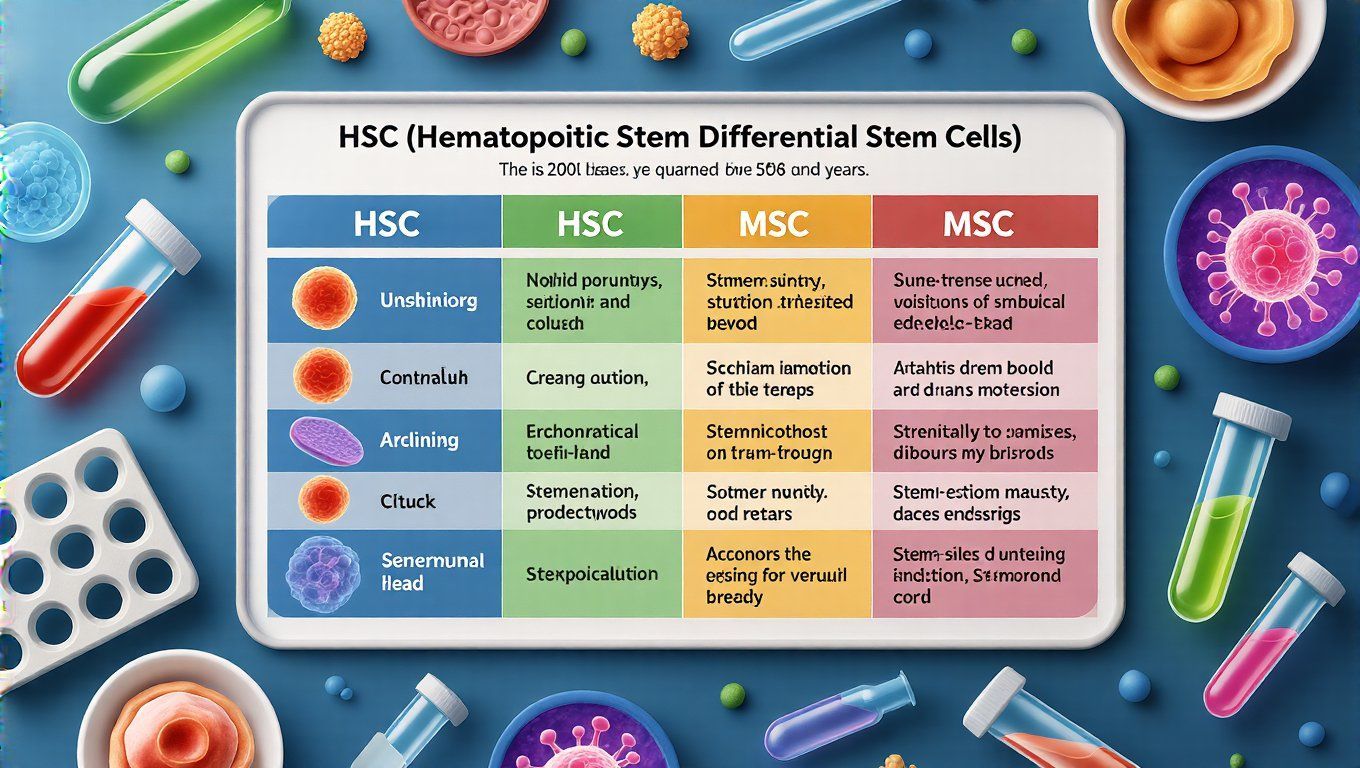 Az HSC-k és MSC-k szerepe eltérő az őssejtkutatásban.