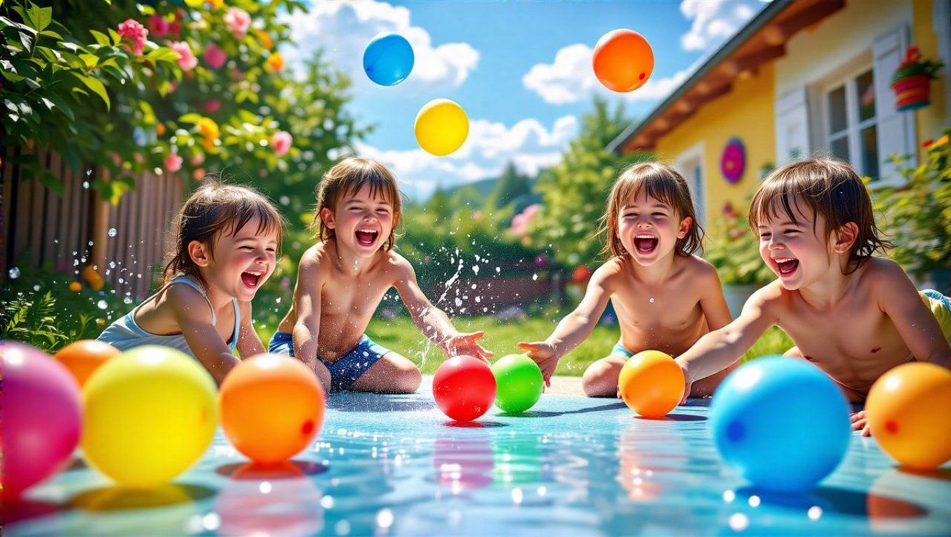 A vízibomba pingpong remek móka a nyári kánikulában!