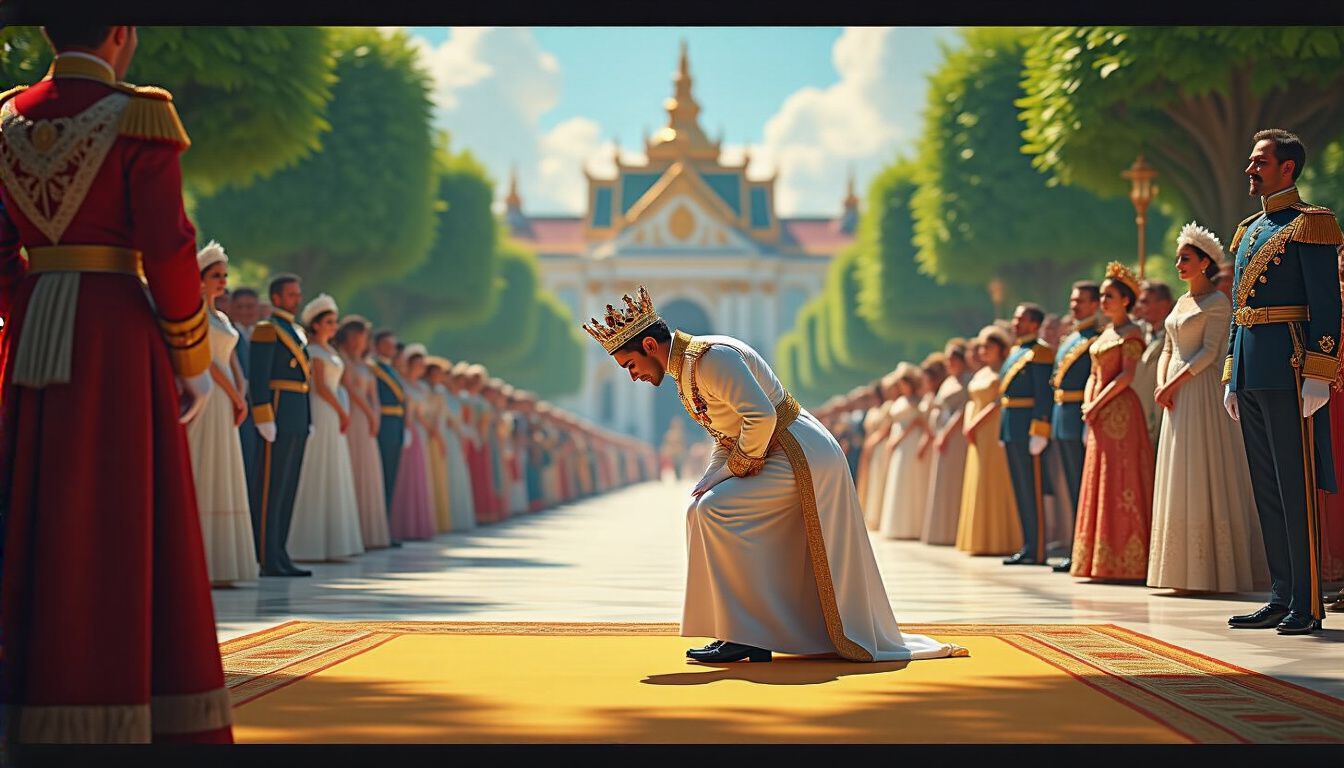 A meghajlás mély tiszteletet fejez ki a monarchia iránt.