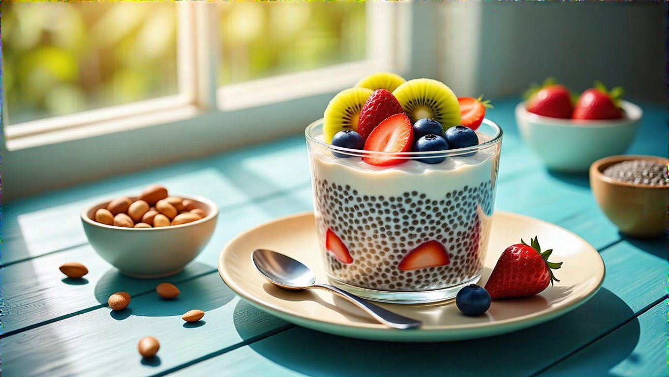 A chia magok gazdag omega-3 zsírsavakban és rostban.