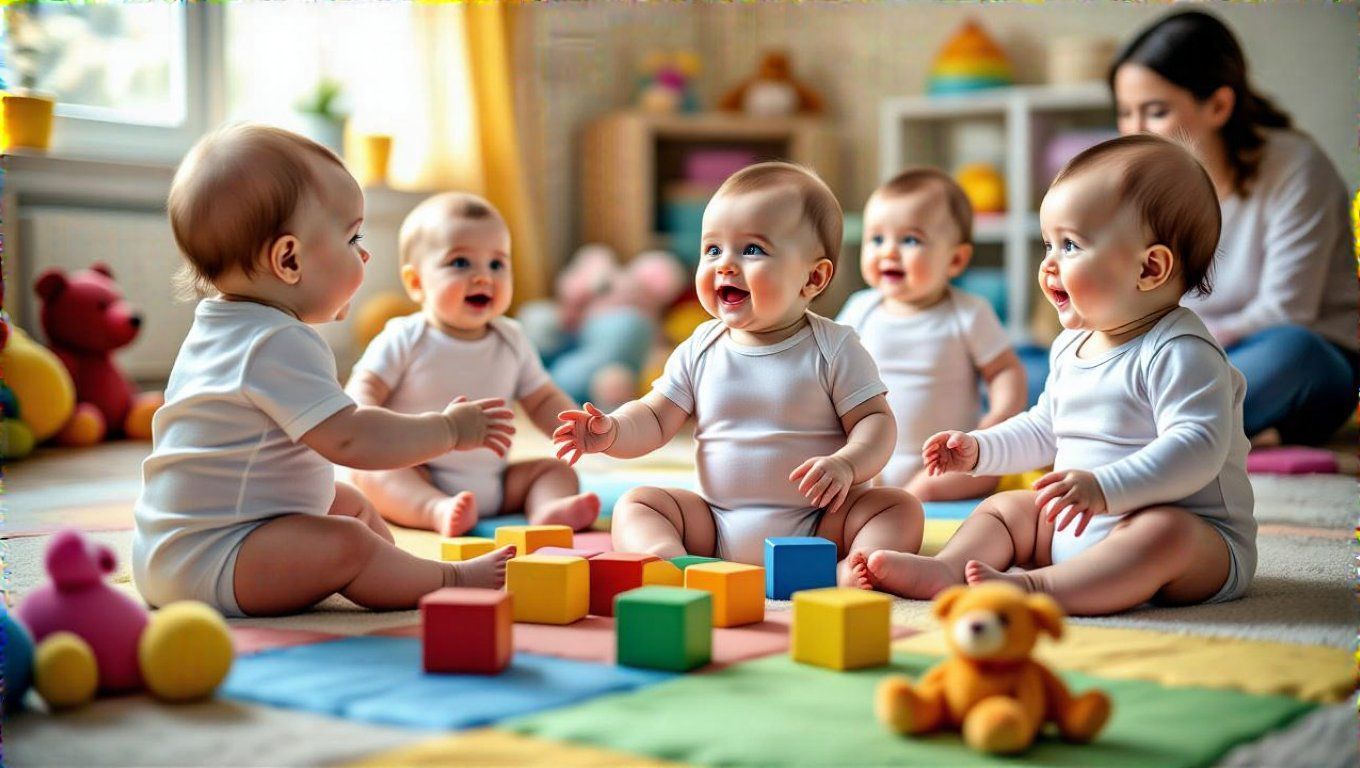 A hét hónapos babák már imitálják a hangokat és szavakat.