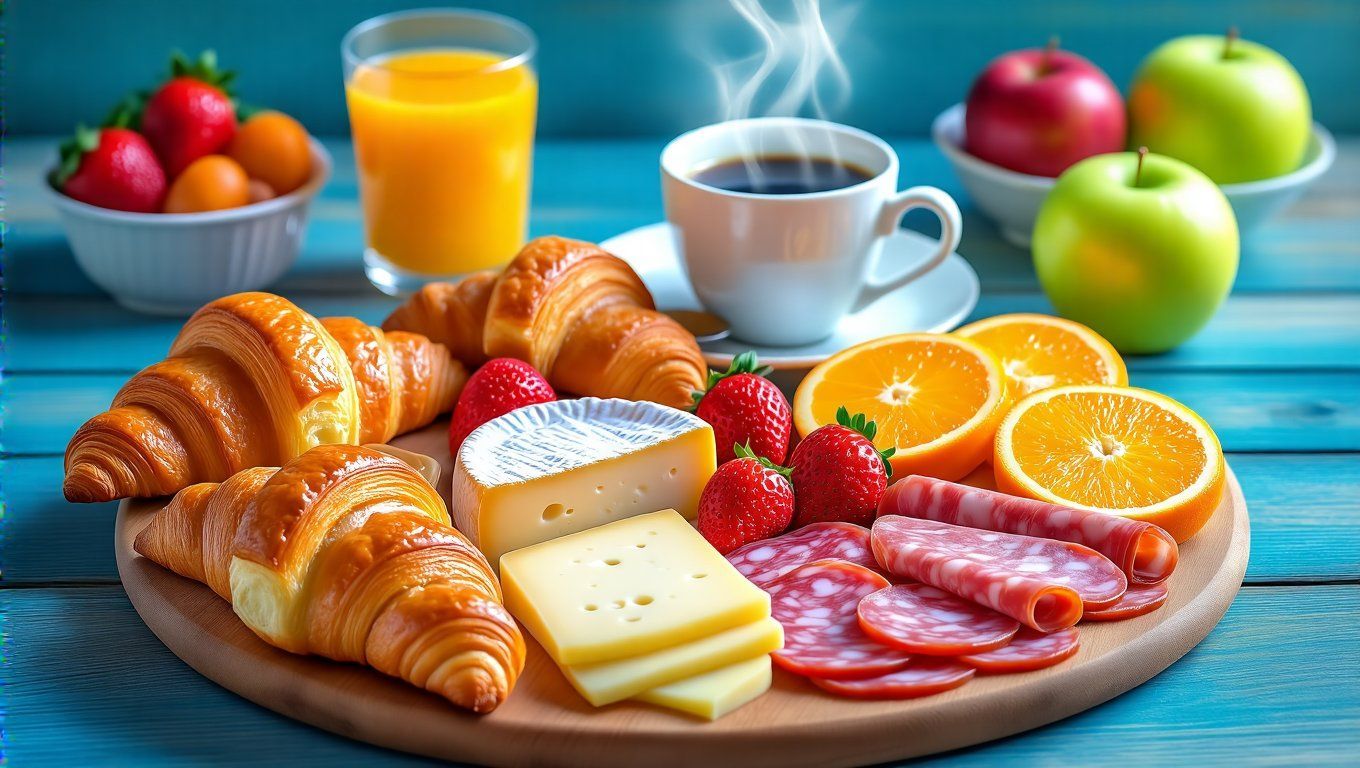 A felvágottak íze gazdagítja a reggeli élményt.